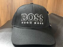 ボス ヒューゴ ボスBOSS HUGO BOSS キャップ　帽子　男女用　フリーサイズ　ブラック　BLACK 黒 _画像2