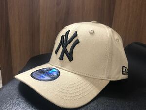 ニューエラ NY キャップ ベージュ 男女用　フリーサイズ　NEWERA CAP 帽子　