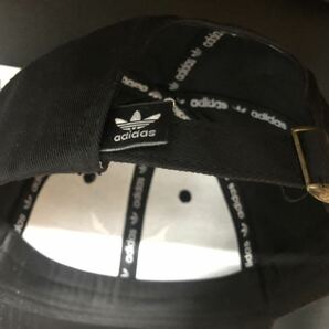 アディダス キャップ 帽子 ブラック adidas Cap 黒 ロゴ 刺繍入 フリー サイズの画像7