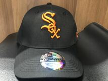 ニューエラ 帽子 キャップ SOX New ERA Cap ブラック　黒　系　オレンジゴールド　刺繍入り　男女用　フリーサイズ_画像2