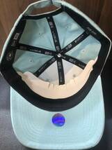 ニューエラ キャップ ニューヨークヤンキース NEW ERA CAP 帽子 ブルー青系　フリーサイズ　NY ピンク刺繍入_画像4