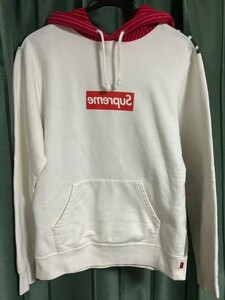 シュプリーム×コム・デ・ギャルソン　ボックスロゴ　パーカー　赤　supreme 