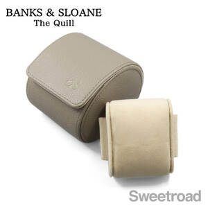 【新品／BANKS & SLOANE／バンクス&スローン】クイル／腕時計用1本入りウォッチケース／トラベルロール／ストーングレー／腕時計収納