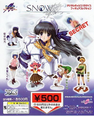 y_z★『SNOW スノー デジタルギャルズパラダイス』ガシャポン 台紙■未使用 雪月澄乃/スタジオメビウス■カプセル フィギュア コレクション
