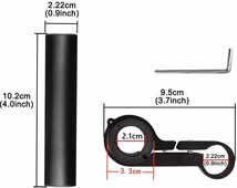 自転車ハンドルバー延長ブラケット ショート 10cm 取り付け工具付き ブラック 黒 エクステンションマウント【送料無料 匿名配送】_画像4