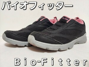 ★◆バイオフィッター◆Ｂｉｏ-Ｆｉｔｔｅｒ◆スリッポン◆スニーカー◆86-KAWK◆ブラック×ピンク◆２３.０ＥＥＥcm◆ＪＣ◆中古品◆★