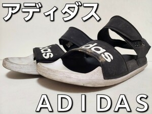 ★◆アディダス◆ＡＤＩＤＡＳ◆アディレッタ◆ＡＤＩＬＥＴＴＥ◆スポーツサンダル◆F35416◆ブラック×ホワイト◆26.5cm◆DK◆中古品◆★