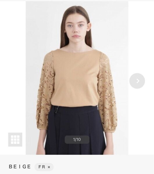 ジルスチュアート JILL STUART ジョアンスリーブレースカットソー 長袖カットソー フリーサイズ