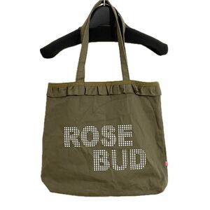 ROSE BUD ローズバッド　ロゴ　トートバッグ　サブバッグ　カーキ