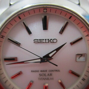 H【1278】 箱付 稼働品 ★ SEIKO ソーラー 7B52-0AK0 腕時計 ★ セイコー スピリット チタニウム 電波 時計 中古品の画像3
