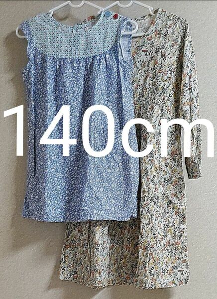 140cm子供服　まとめ売り　ワンピース、ノースリーブ