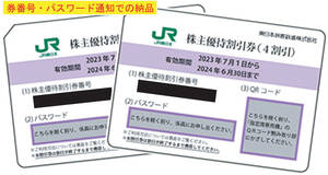 JR東日本株主優待割引券【２枚セット】※番号通知納品のみ