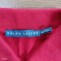 002【激安】 POLO RALPH LAUREN ポロラルフローレン 長袖ポロシャツ レッド ボーイズS 160/84A _画像2
