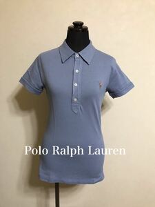 【美品】 Polo Ralph Lauren ポロ ラルフローレン 鹿の子 ポロシャツ 半袖 サイズL レディース KKPWLM2081