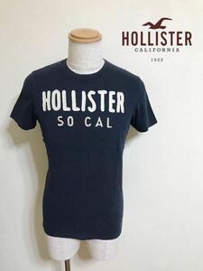 HOLLISTER ホリスター Tシャツ トップス 刺繍 ワッペン サイズS 175/92A 半袖 ネイビー