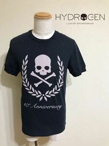 HYDROGEN ハイドロゲン 10th Aniversary 限定 クルーネック Tシャツ サイズS 半袖 黒
