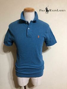 Polo Ralph Lauren ポロ ラルフローレン アイコン 鹿の子 ポロシャツ トップス サイズS 半袖 青系色