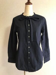 45rpm umii908☆黒リボンスタンドカラーシャツサイズ1