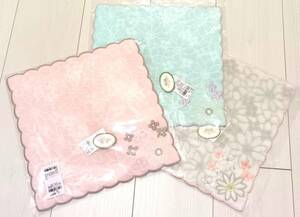 ＴＯＣＣＡ ハンドタオル ハンカチ ３枚セット フラワー TOWEL COLLECTION DAISY GARDEN TOWELCHIEF タオルチーフ