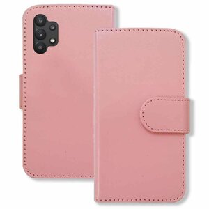(新品) Galaxy A32 5G SCG08 手帳型 ケース (ピンク) PUレザー カード収納 フリップ カバー スマホ シンプル おしゃれ f2-m-scg08-pk
