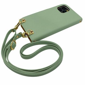 (新品) Priori5 FTJ17C00 スマホショルダー 手帳型 ケース(手帳アッシュグリーン×アッシュグリーン ) くすみ かわいい