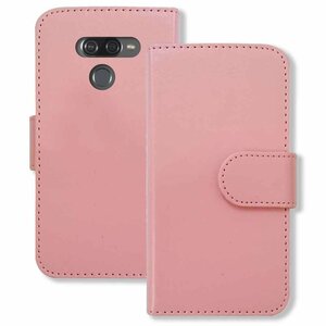 (新品) LG K50 手帳型 ケース (ピンク) PUレザー カード収納 フリップ カバー スマホ シンプル おしゃれ f2-m-lgk50-pk