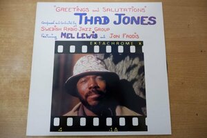 X3-252＜LP/スウェーデン盤/美盤＞Thad Jones, Swedish Radio Jazz Group Featuring Mel Lewis And Jon Faddis / Greetings And～