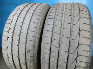 欠損タイヤ ピレリタイヤ PIRELLI PZERO 255/40R19 100Y 2本Set №07894I 室内保管 中古ノーマル サマータイヤ 夏タイヤ オンロード