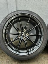 希少　GRカローラ　純正タイヤホイール　鍛造　BBS 18インチ　8.5+30 ADVAN APEX V601 235 40 18 使用期間少　程度◎_画像3