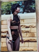 藤原理恵　c.cガールズ　豹柄衣装　岡山　イベントショー　生写真　極美品　超希少 全身網タイツ_画像1