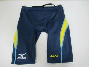 3249 110 MIZUNO half spats .. swimsuit M navy blue 