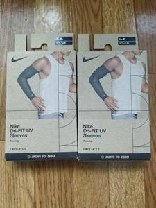  не использовался вскрыть settled Nike dry Fit UV гетры для рук черный L-XL 2 коробка комплект (1 коробка 2 шт. входит ×2)