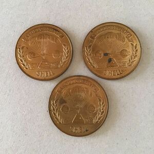 昭和レトロ SHELL シェル石油 アポロ13号　記念メダル 3枚 /アンティーク コイン メダル