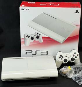 □【初期化済/ジャンク】 SONY PlayStation 3 PS3 250GB CECH-4200B 本体 初期化済 ホワイト プレステ3 封印シール無 □ W01-0507