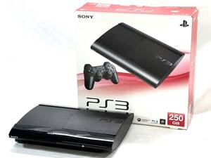 □【初期化済/ジャンク】 SONY PlayStation 3 PS3 250GB CECH-4000B 本体 初期化済 ブラック プレステ3 封印シール有 □ W02-0503