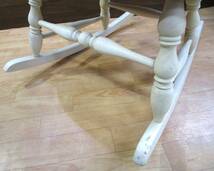 ○ TAIHEI 太平 ロッキングチェア 木製 椅子 揺り椅子 白 ホワイト ○K05-0503_画像9