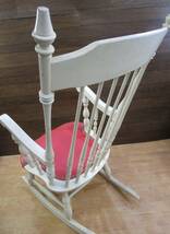 ○ TAIHEI 太平 ロッキングチェア 木製 椅子 揺り椅子 白 ホワイト ○K05-0503_画像2