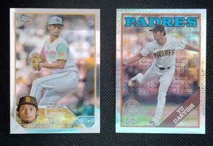 祝200勝 ダルビッシュ有 2枚組【2023 TOPPS CHROME SILVER PACK UPDATE SERIES YU DARVISH T88CU-67】&【2023 TOPPS CHROME #26】パドレス