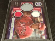 大谷翔平 50枚限定 3レリック パープル【2024 TOPPS TRIBUTE TRIPLE RELIC SHOHEI OHTANI TTR-SO PURPLE】 エンジェルス ドジャース レア_画像3