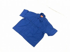 【米軍放出品】未使用品 半袖シャツ Lサイズ 1枚 ジャケット メンズ 青/ブルー (60) ☆CF1C