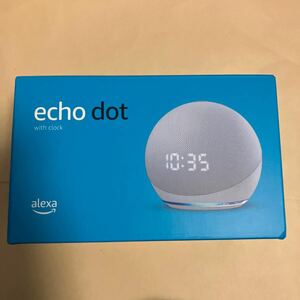 Echo Dot (エコードット) 第4世代 - 時計付きスマートスピーカー with Alexa、グレーシャーホワイト