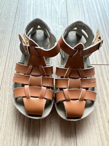 【人気】ソルトウォーター　 シャーク　サンダル　タン　17cm Salt Water kids Sandal(シャーク)