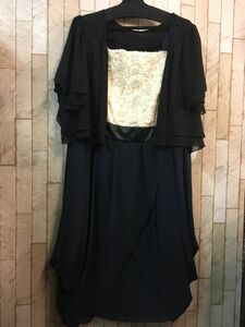 新品☆19号3L♪ボレロ付♪お花モチーフのパーティワンピース☆ｎ867