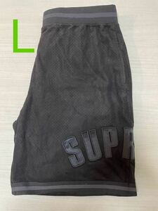 国内正規新品 L 24ss Supreme Ultrasuede Mesh Short Black 黒