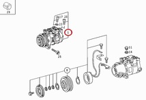 ベンツ W140 W202 W208 W210 W463 R170 Nissens製 AC/エアコンコンプレッサー 0002307011 0002302011 C180 C200 E320 S300 CLK200 他 新品_画像3