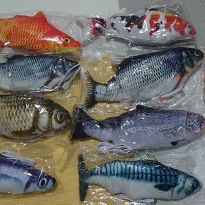 訳あり 選べる魚 知育玩具 猫 犬 おもちゃ ぬいぐるみ ポーチ 激安 魚 さかな 歯磨き 餌 ミニポーチ フィッシュ 玩具 ペット