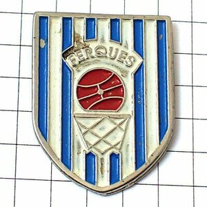 ピンバッジ・バスケットボールの球とゴールの紋章◆フランス限定ピンズ◆レアなヴィンテージものピンバッチ