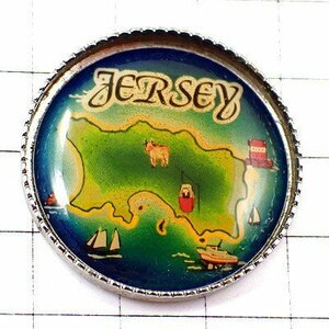 ピンバッジ・ウシ牛ジャージー島 JERSEY ISLAND◆フランス限定ピンズ◆レアなヴィンテージものピンバッチ