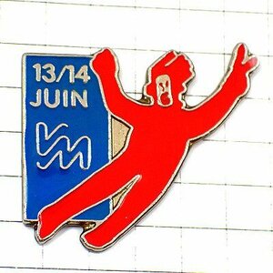 ピンバッジ・ピース飛ぶ赤い男◆フランス限定ピンズ◆レアなヴィンテージものピンバッチ