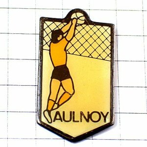  pin badge * volleyball player net . ball lamp * France limitation pin z* rare . Vintage thing pin bachi